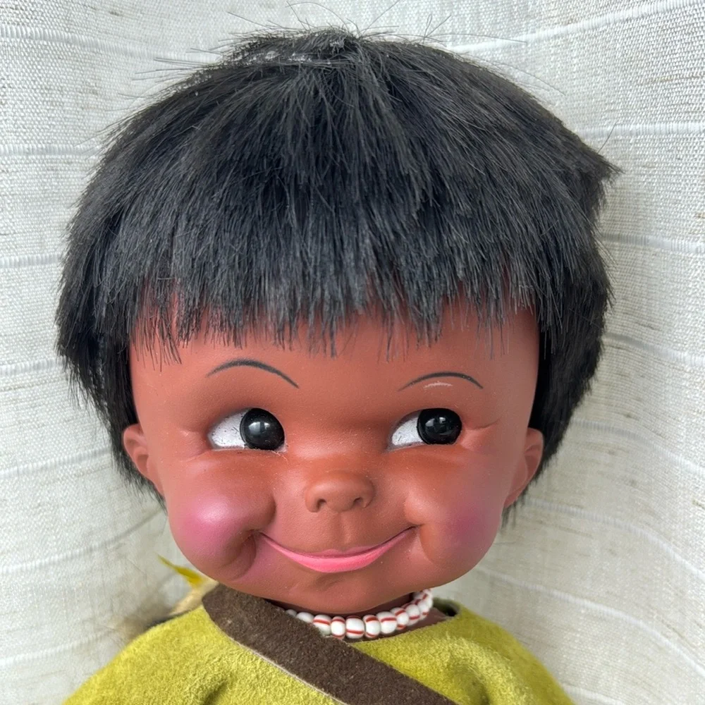 Native American Indian Doll Baby Dolls Leather Clothes Vintage